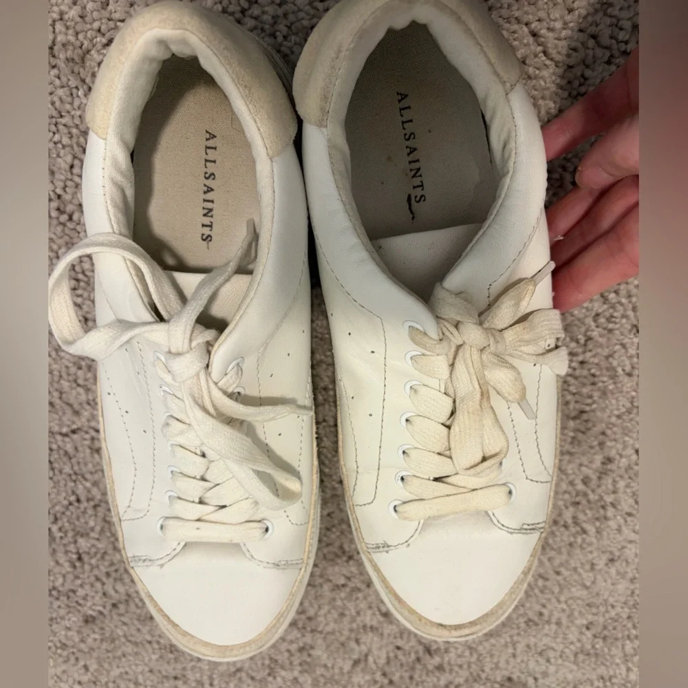 All Saints Women’s Trish Sneaker in Chalk White